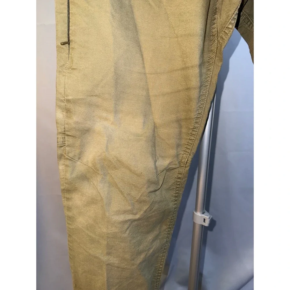 North Face Mens Hiking Pants 32x30 Olive Tan Canvas Articulated Knee Trail Carg